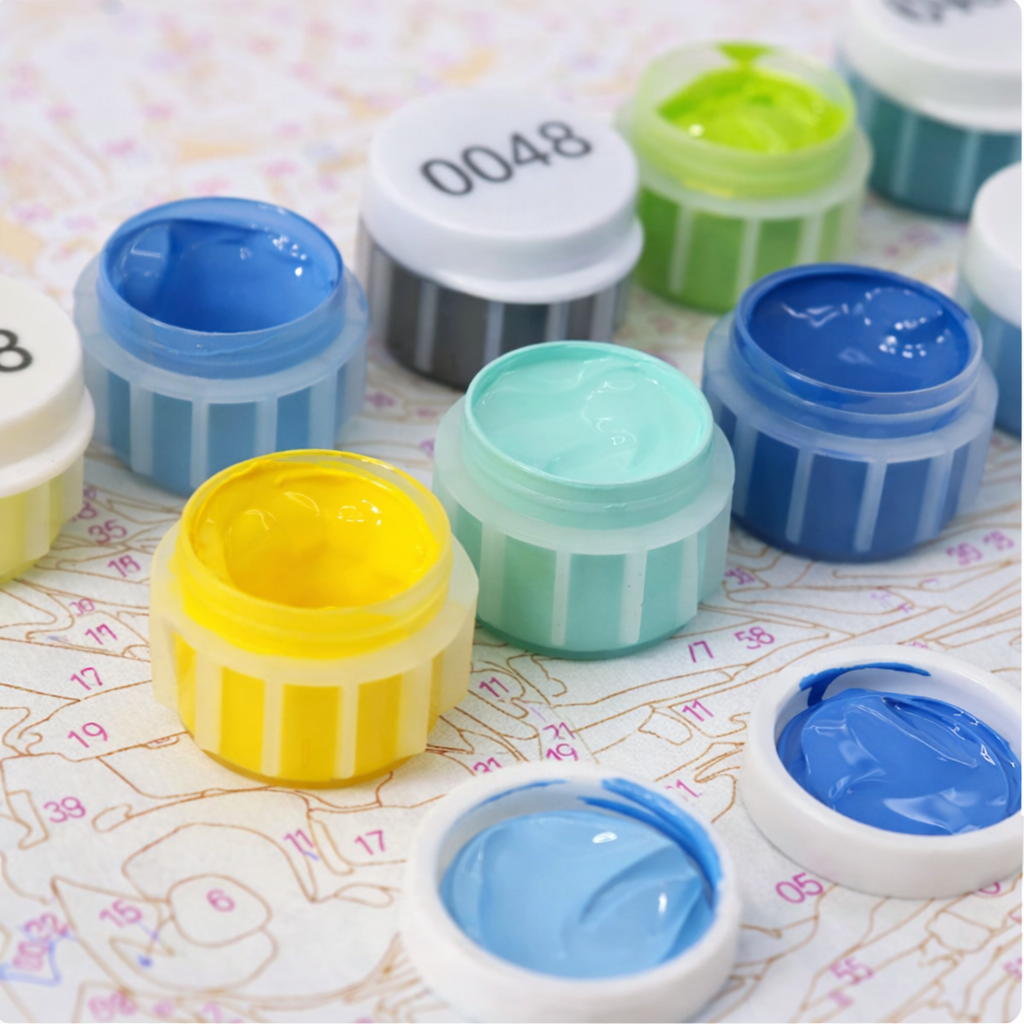 Coffret Douce Toiles – 6 Peintures par Numéros "Marché aux fleurs"