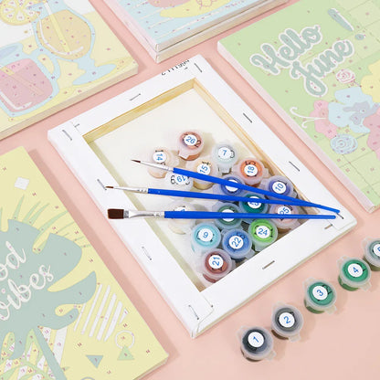 Coffret Douce Toiles – 6 Peintures par Numéros "Douceur Tropicale"