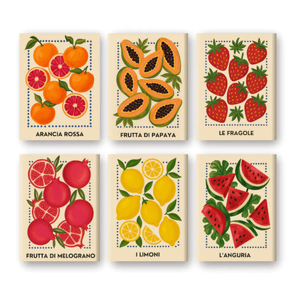 Coffret Douce Toiles – 6 Peintures par Numéros "Fruits italiens"
