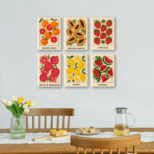 Coffret Douce Toiles – 6 Peintures par Numéros "Fruits italiens"