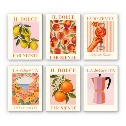 Coffret Douce Toiles – 6 Peintures par Numéros "Citronniers d’Amalfi"