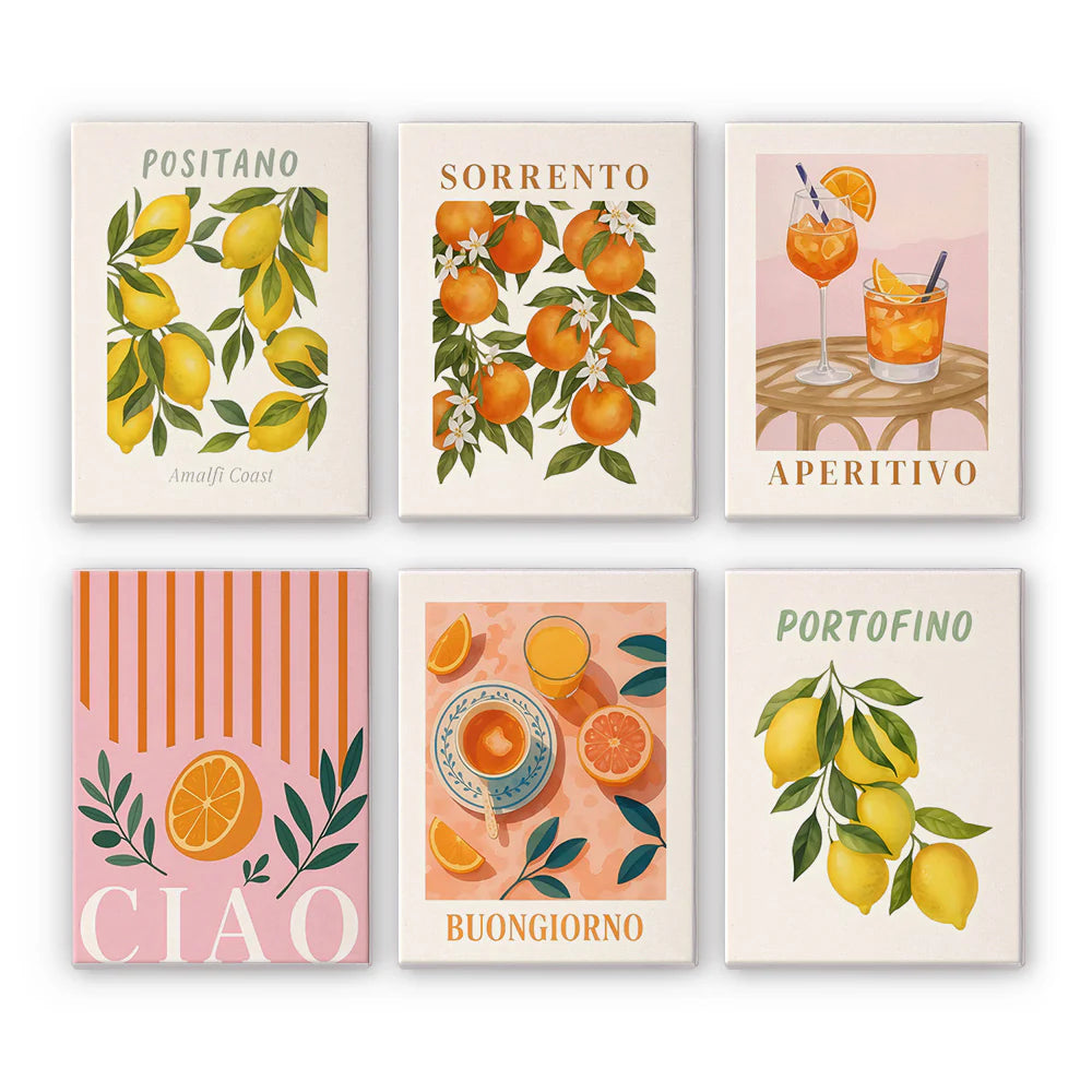 Coffret Douce Toiles – 6 Peintures par Numéros "Saveurs d’Italie"