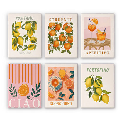 Coffret Douce Toiles – 6 Peintures par Numéros "Saveurs d’Italie"