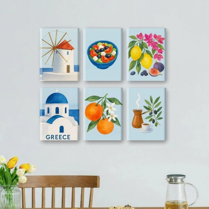 Coffret Douce Toiles – 6 Peintures par Numéros "Été grec"