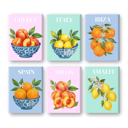 Coffret Douce Toiles – 6 Peintures par Numéros "Fruits méditerranéens"