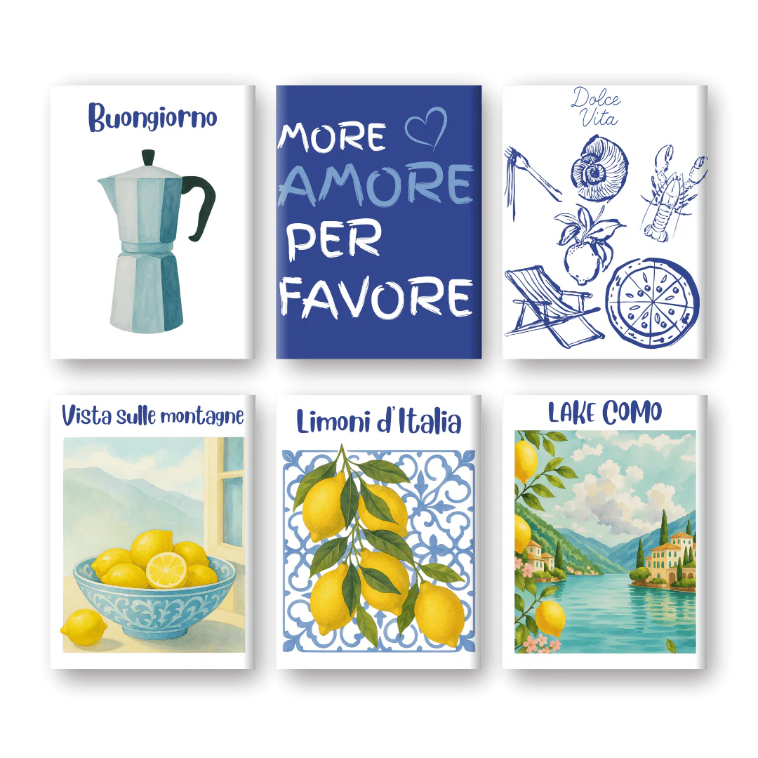 Coffret Douce Toiles – 6 Peintures par Numéros "Été en Italie"