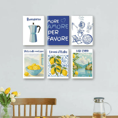 Coffret Douce Toiles – 6 Peintures par Numéros "Été en Italie"