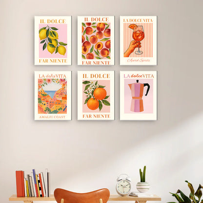 Coffret Douce Toiles – 6 Peintures par Numéros "Citronniers d’Amalfi"