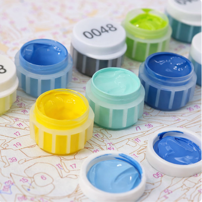 Coffret Douce Toiles – 6 Peintures par Numéros "Marché aux fleurs"