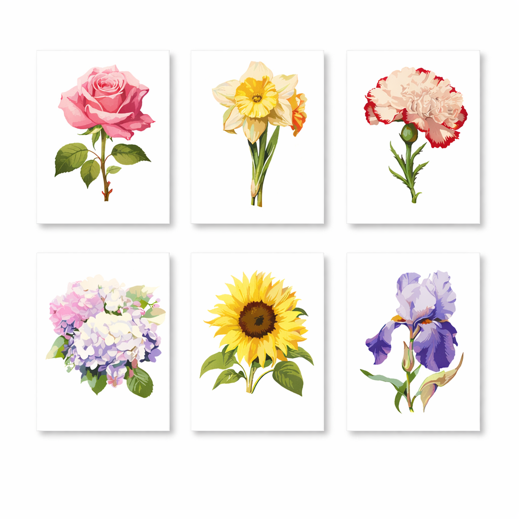 Coffret Douce Toiles – 6 Peintures par Numéros "Éclat de Tournesol"