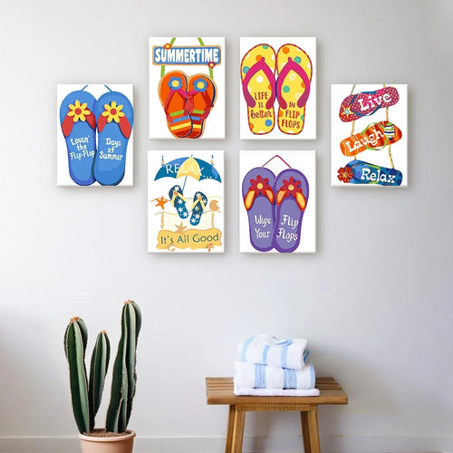 Coffret Douce Toiles – 6 Peintures par Numéros "Summer Vibes"