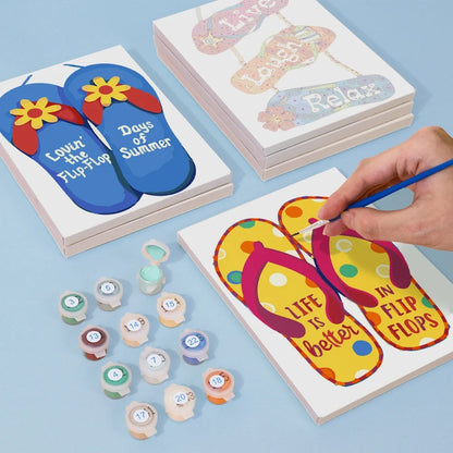 Coffret Douce Toiles – 6 Peintures par Numéros "Summer Vibes"