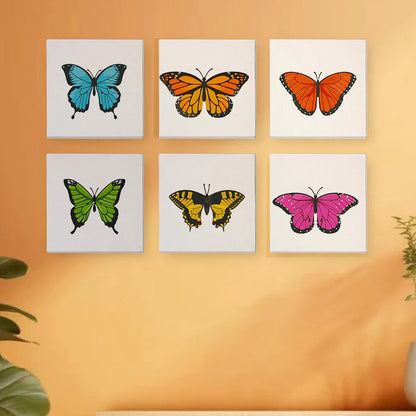 Coffret Douce Toiles – 6 Peintures par Numéros "Papillon Coloré"