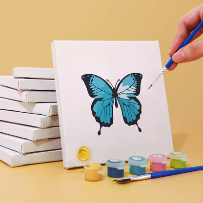 Coffret Douce Toiles – 6 Peintures par Numéros "Papillon Coloré"