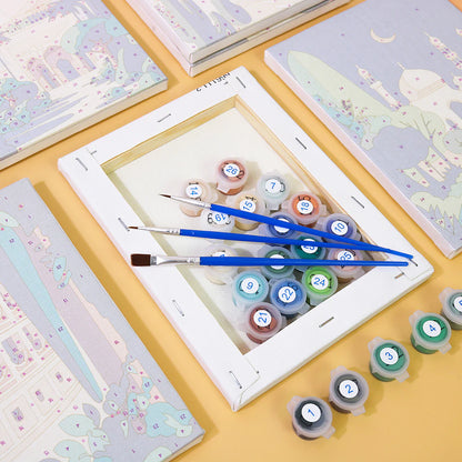 Coffret Douce Toiles – 6 Peintures par Numéros "Éclat de Tournesol"