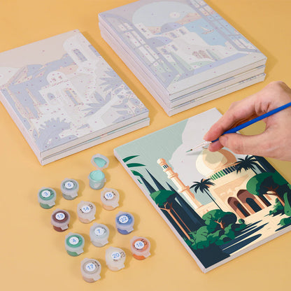 Coffret Douce Toiles – 6 Peintures par Numéros "Horizons Méditerranée"