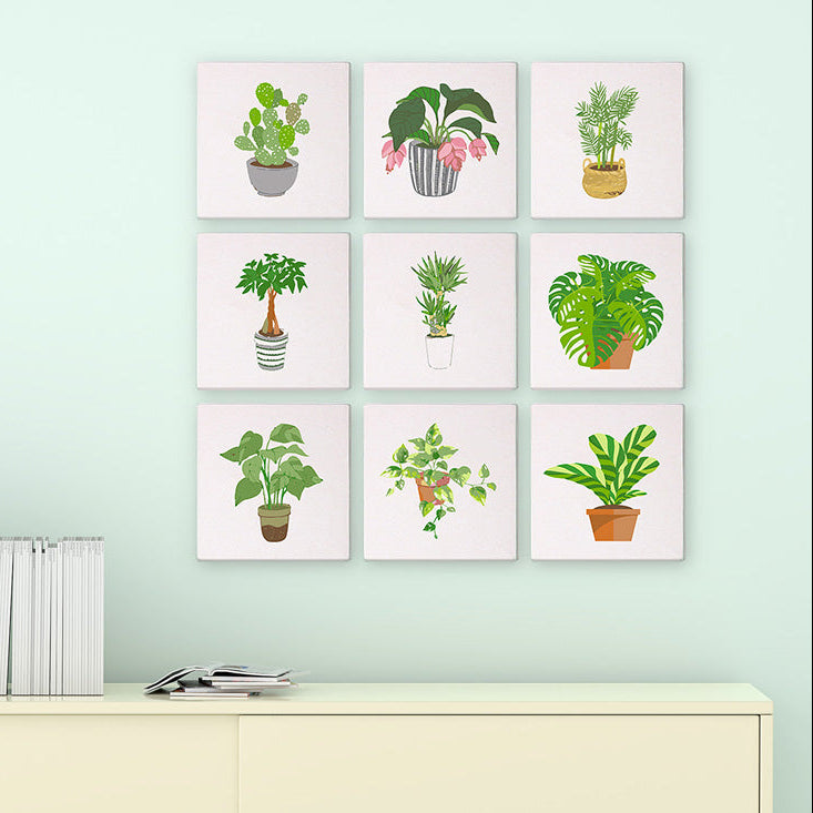 Coffret Douce Toiles – 6 Peintures par Numéros "Évasion Végétale"