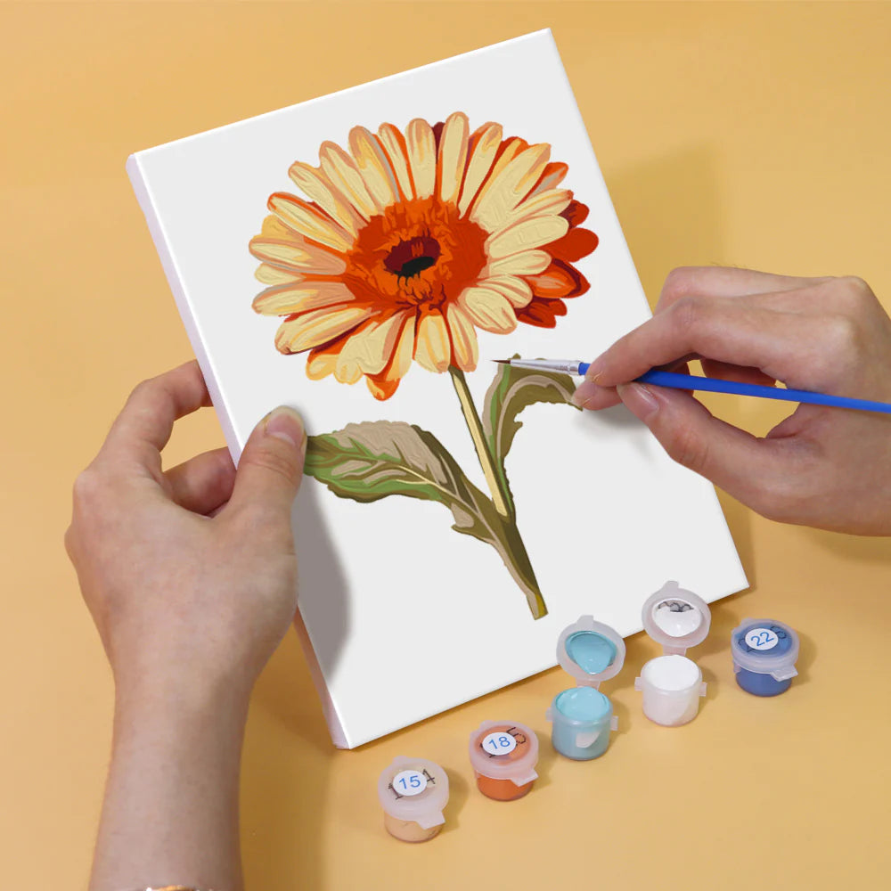 Coffret Douce Toiles – 6 Peintures par Numéros "Fleurs d’Élégance"