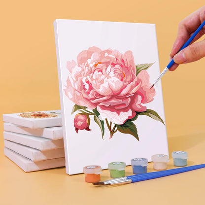 Coffret Douce Toiles – 6 Peintures par Numéros "Fleurs d’Élégance"
