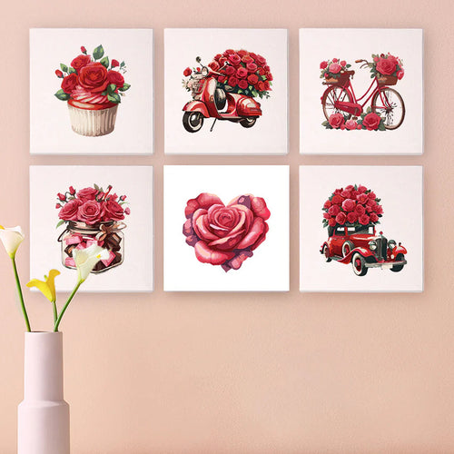 Coffret Douce Toiles – 6 Peintures par Numéros "Instant Romantique"