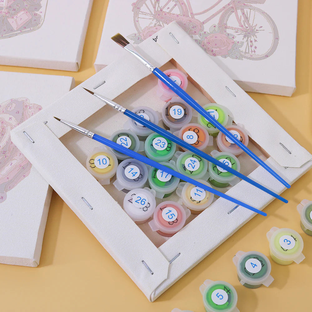 Coffret Douce Toiles – 6 Peintures par Numéros "Instant Romantique"