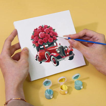 Coffret Douce Toiles – 6 Peintures par Numéros "Instant Romantique"