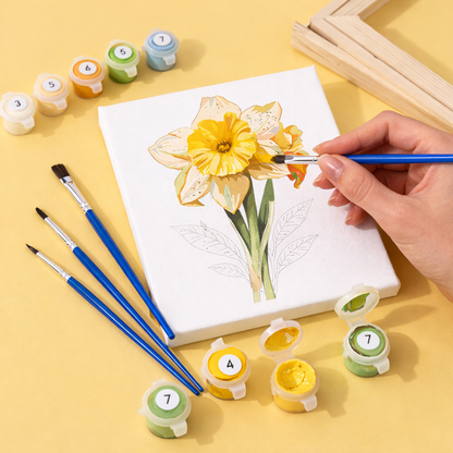 Coffret Douce Toiles – 6 Peintures par Numéros "Éclat de Tournesol"