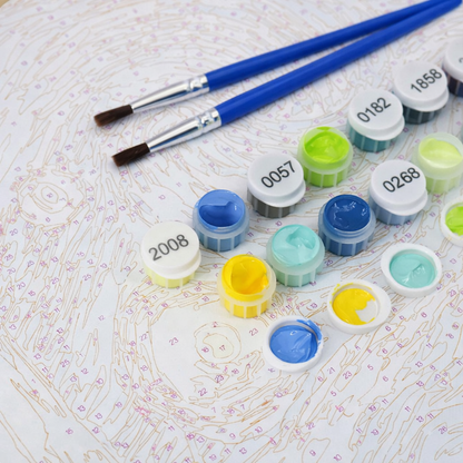 Coffret Douce Toiles – 6 Peintures par Numéros "Marché aux fleurs"